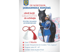 Jandarmeria Română! De Mărțișor, lecții gratuite de echitație pentru doamne și domnișoare!