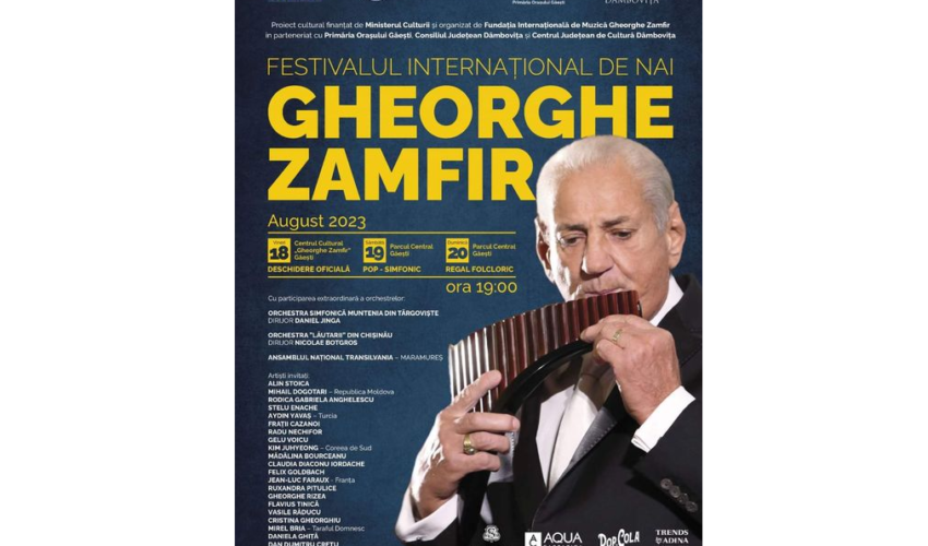 Felix Goldbach, invitat la Festivalul Internațional de Nai Gheorghe Zamfir, la Găești!