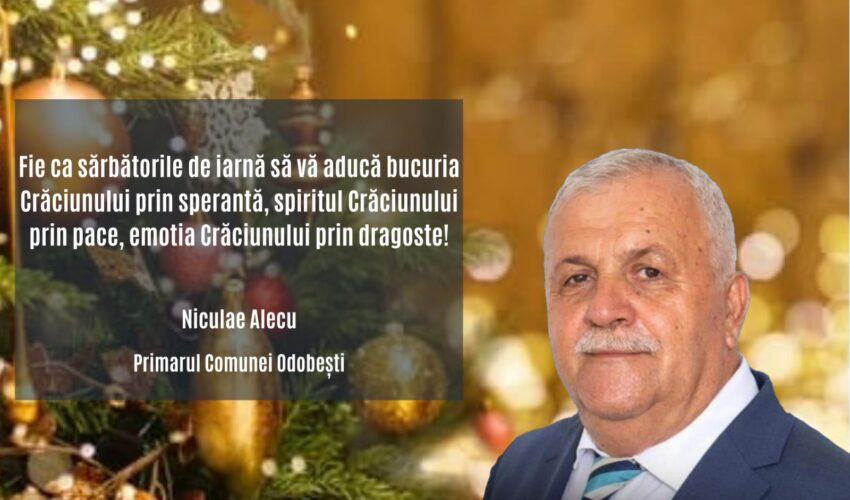 Primarul Comunei Odobesti vă urează : La mulți ani și sărbători fericite!