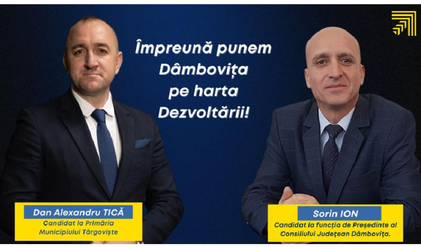 Dan Alexandru Tică (PNL)! Îl susțin pe Sorin Ion, un dâmbovițean onest și echilibrat!