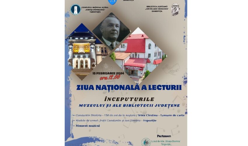 Ziua Națională a Lecturii! Eveniment cultural la Biblioteca Județeană din Târgoviște!